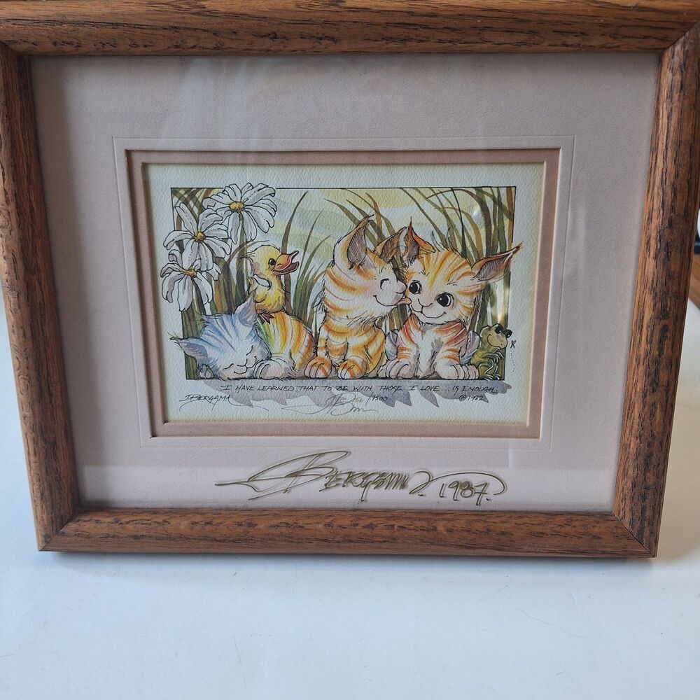 Jody Bergsma "I have Learned to be with Those I Love..." Signed 156/7500  10x9
